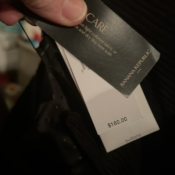 Banana Republic Clio Corduroy Black Work Blazer Career Casual Chic Jacket 10 H - Picture 9 of 9